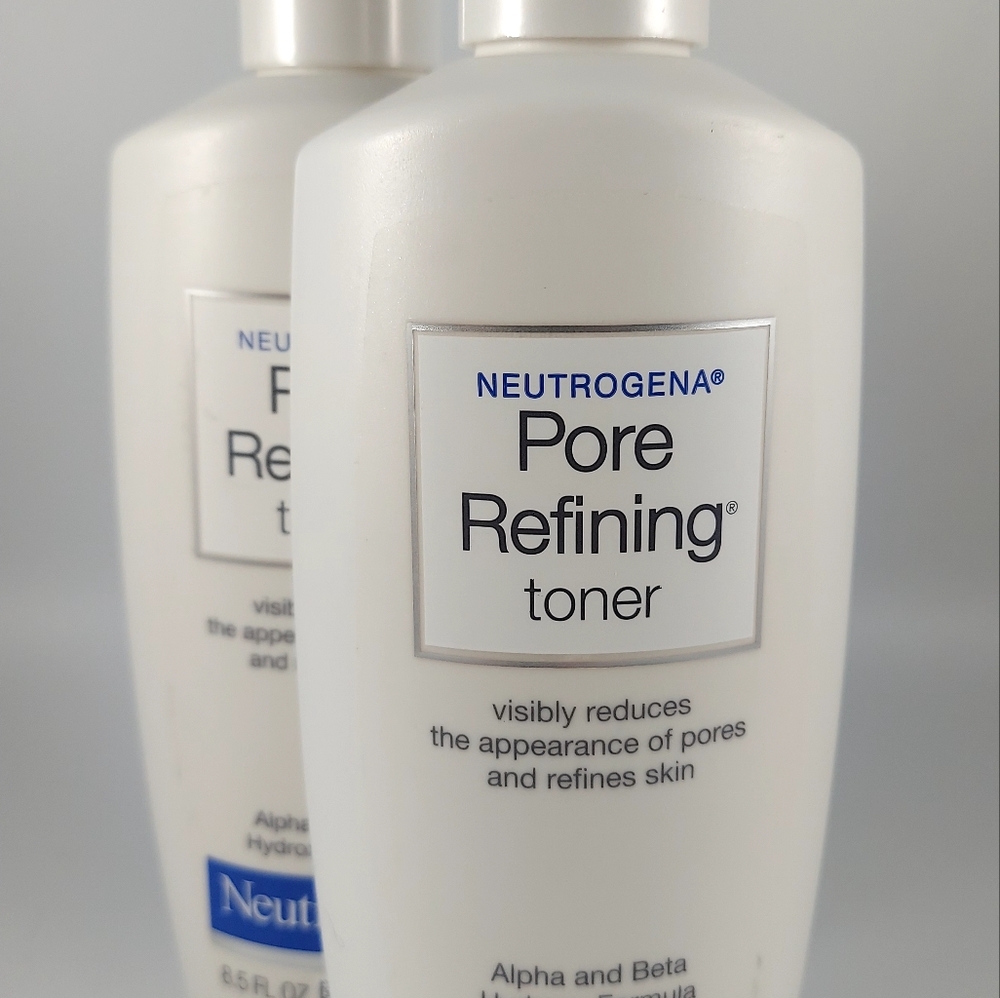 Neutrogena Pore Refining Toner 8.5 oz Alpha + Beta Hydroxy Formula Lot Of 2